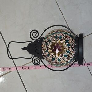 Mosaic Lantern with Black Frame